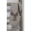 Shabby stílusú szarvas mintás lenvászon konyharuha 45×45 cm