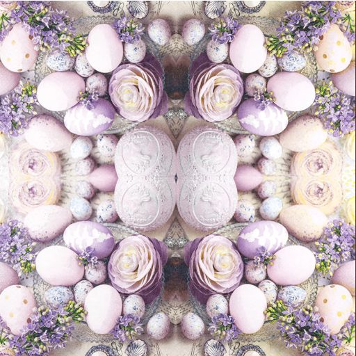 VIOLET HÚSVÉTI TOJÁSOS SZALVÉTA, 3 RÉTEGŰ, 20 DB/CSOMAG, HOME FASHION, 33x33 cm
