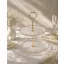 Mirol emeletes bon-bon üveg kínáló (arany peremes)