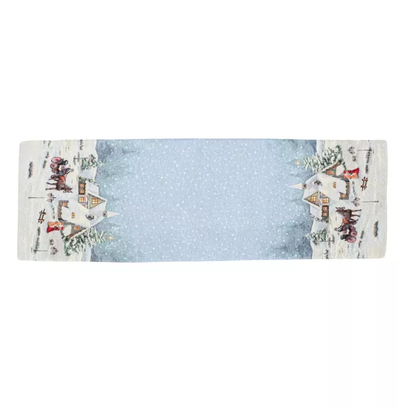 Alpesi éjszaka asztali futó, 44x140 cm, ezüst lurex