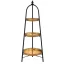 Háromszintes fém állvány, fekete-arany – 130 cm