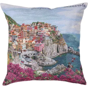   MEDITERRÁN, CINQUE TERRE PRÉMIUM GOBELIN DÍSZPÁRNA HUZAT 45X45 CM