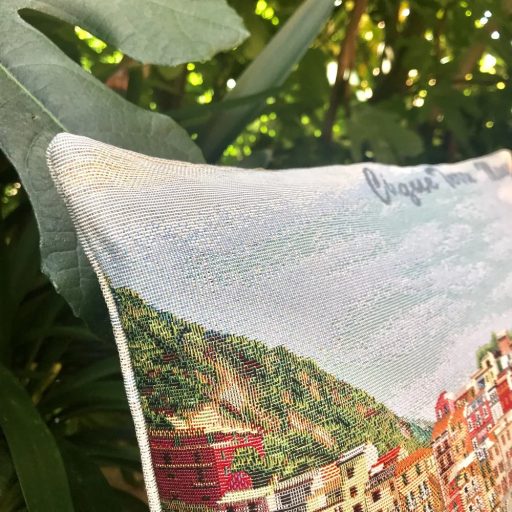 MEDITERRÁN, CINQUE TERRE PRÉMIUM GOBELIN DÍSZPÁRNA HUZAT 45X45 CM