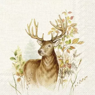   Hunted deer szarvasos szalvéta, 3 rétegű, 20 db/csomag, IHR, 33x33 cm