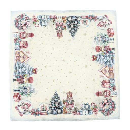 Pink diótörős asztalterítő, 96x100 cm, lurex nélkül