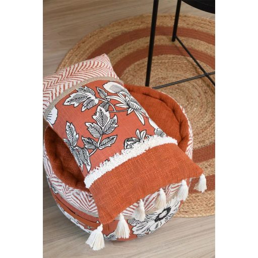 GALICIA TERRAKOTTA SZÍNŰ, BOHO STÍLUSÚ, ROJTOS PÁRNA TÖLTETTEL