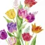 Bright tulips tulipános szalvéta, 3 rétegű, 20 db/csomag, IHR, 33x33 cm