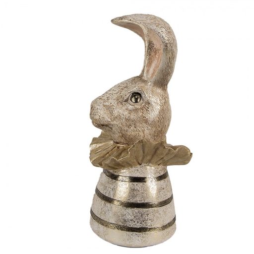 Csíkos nyuszi dekoráció, 20 cm 