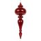 Piros üvegdísz függődísz, 9x28cm