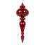 Piros üvegdísz függődísz, 9x28cm