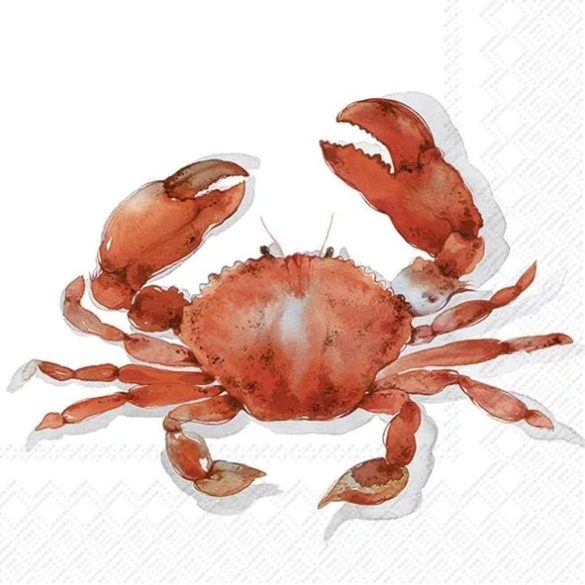 Crab rákos szalvéta, 3 rétegű, 20 db/csomag, IHR, 33X33 CM