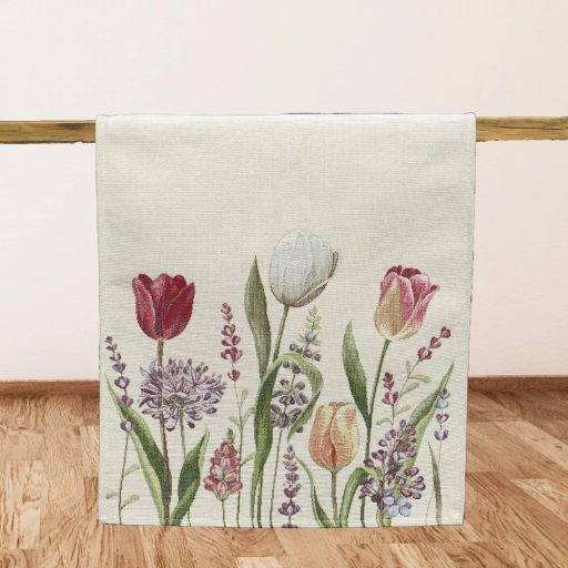 TAVASZI TULIPÁNMEZŐ PRÉMIUM GOBELIN NAGY FUTÓ TERÍTŐ 44X140 CM