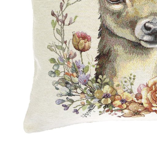 ŐZIKE VIRÁGKOSZORÚVAL DÍSZPÁRNA HUZAT 45x45 CM