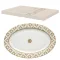 Pozzi Milano - Porcelán ováltálca 36×24,5 cm – Déco mintával, díszdobozban