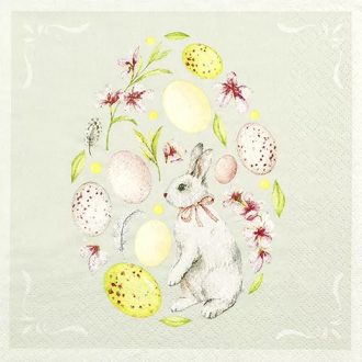   SWEET EASTER HÚSVÉTI NYUSZIS SZALVÉTA, 3 RÉTEGŰ, 20 DB/CSOMAG, HOME FASHION, 33x33 cm