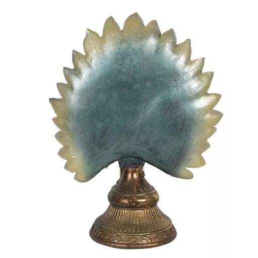 Páva szobor dekoráció 22x12x30 cm