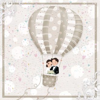   HONEYMOON SZALVÉTA, 3 RÉTEGŰ, 20 DB/CSOMAG, NOUVEAU, 33x33 CM