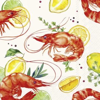   Shrimps garnélás szalvéta, 3 rétegű, 20 db/csomag, IHR, 33X33 CM