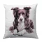 Border collie (barna) kutyás díszpárna huzat