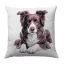 Border collie (barna) kutyás díszpárna huzat