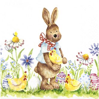   SWEET BUNNY HÚSVÉTI SZALVÉTA, 3 RÉTEGŰ, 20 DB/CSOMAG, HOME FASHION,33x33 cm