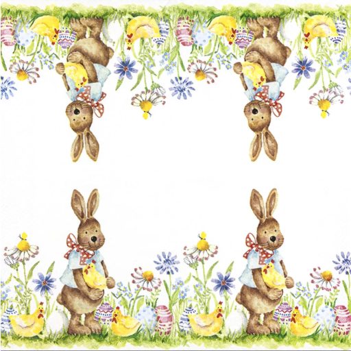 SWEET BUNNY HÚSVÉTI SZALVÉTA, 3 RÉTEGŰ, 20 DB/CSOMAG, HOME FASHION,33x33 cm