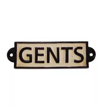 Fém tábla ajtóra 'GENTS'