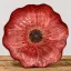 Gerbera lapos üvegtányér 28 cm (bordó-bronz)