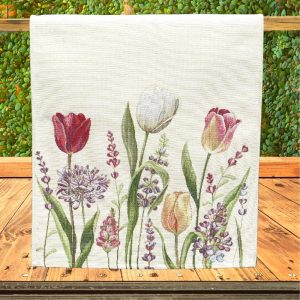 TAVASZI TULIPÁNMEZŐ PRÉMIUM GOBELIN KIS FUTÓ TERÍTŐ 37X100 CM