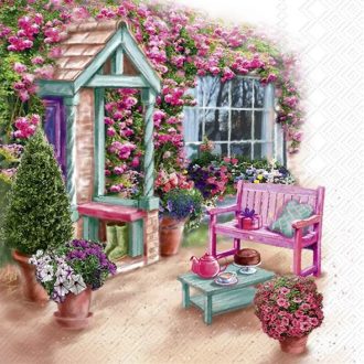   GARDEN VIEW VIRÁGOS SZALVÉTA, 3 RÉTEGŰ, 20 DB/CSOMAG, IHR