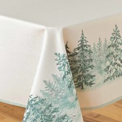   WINTER FOREST FENYŐ MINTÁS SZENNYTASZÍTÓ ASZTALTERÍTŐ, XL-ES, 150X240 CM