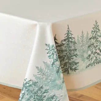   WINTER FOREST FENYŐ MINTÁS SZENNYTASZÍTÓ ASZTALTERÍTŐ, XL-ES, 150X240 CM
