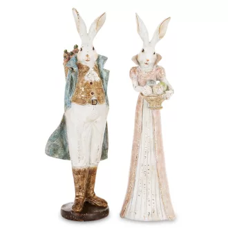 Vintage nyuszi figura – fiú vagy lány változat 37 cm