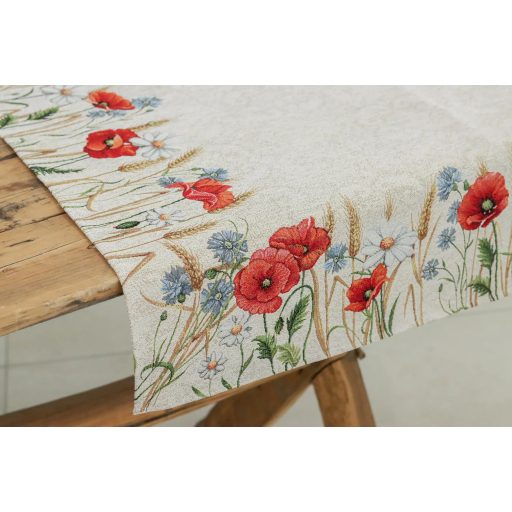 PIPACSOS, BÚZAVIRÁGOS ASZTALKÖZÉP 96X100 CM