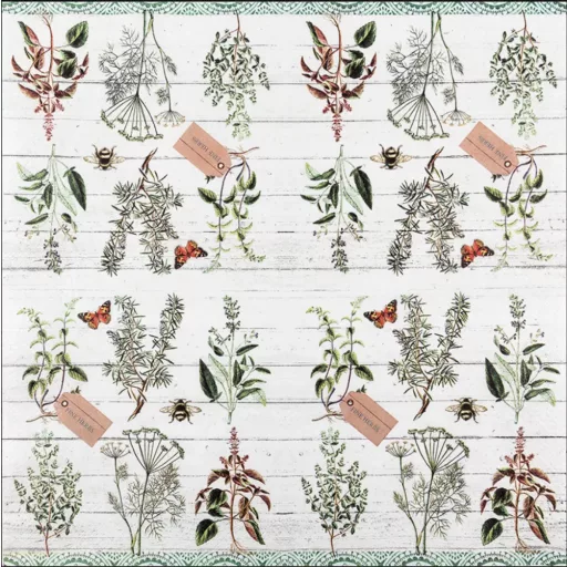 BOTANIC SZALVÉTA, 3 RÉTEGŰ, 20 DB/CSOMAG, HOME FASHION, 33x33 CM