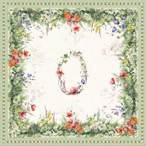 POPPY PIPACS MINTÁS VIRÁGOS 100X100 CM ASZTALTERÍTŐ