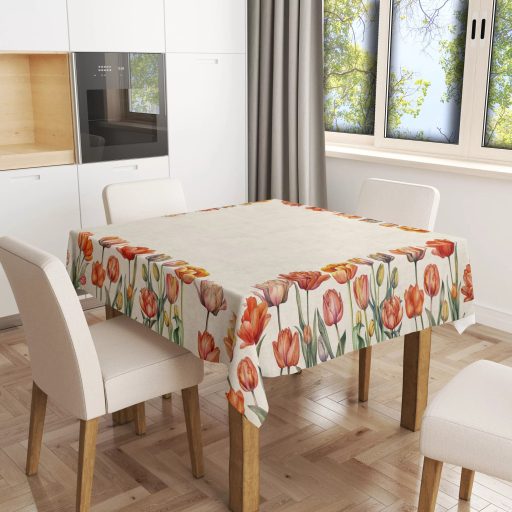 TULIP TULIPÁNOS ASZTALTERÍTŐ, 100X100 CM
