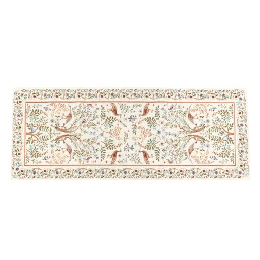 Ősi kert (fehér) asztali futó 37x100 cm