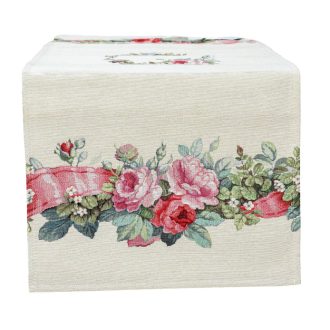 Rózsakert szalaggal asztali futó 37x100 cm