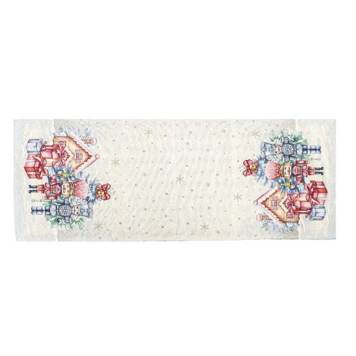 Pink diótörős asztali futó, 44x140 cm, lurex nélküli