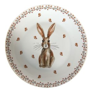 PORCELÁN DESSZERTTÁNYÉR, RUSTIC EASTER BUNNY, Ø 20 CM 