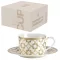 Pozzi Milano - Porcelán teáscsésze aljjal 220 ml – Déco mintával, díszdobozban