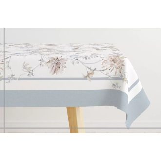   FLORES PASZTELL KÉK VIRÁG MINTÁS 140X180 CM ASZTALTERÍTŐ