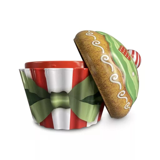 Óriás muffin sütis doboz, zöld mézeskalácsos