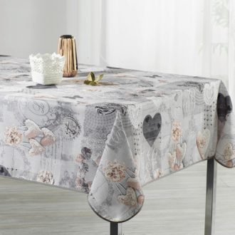   Vintage francia stílusú szennytaszító asztalterítő, XXL-es, 148x300 cm