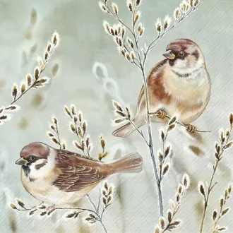   Winter melody madaras szalvéta, 3 rétegű, 20 db/csomag, IHR