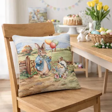 Farmhouse húsvéti nyuszi fiús díszpárna huzat