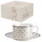 Pozzi Milano - Porcelán teáscsésze+alj 220ml dobozban, Charles