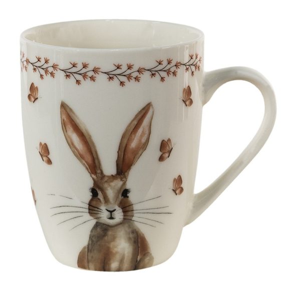 PORCELÁN BÖGRE, 350 ML BEIGE, RUSTIC EASTER BUNNY 