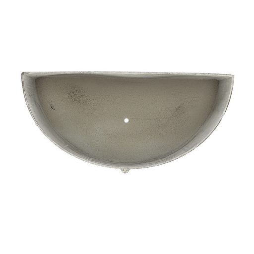 Rusztikus fém, oroszlán mintás virágtartó, félkör alakú, 42 cm